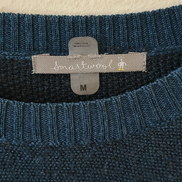 Smartwool sz M blue merino long sleeve Men's Sweater great pre owned condition - Picture 3 of 6